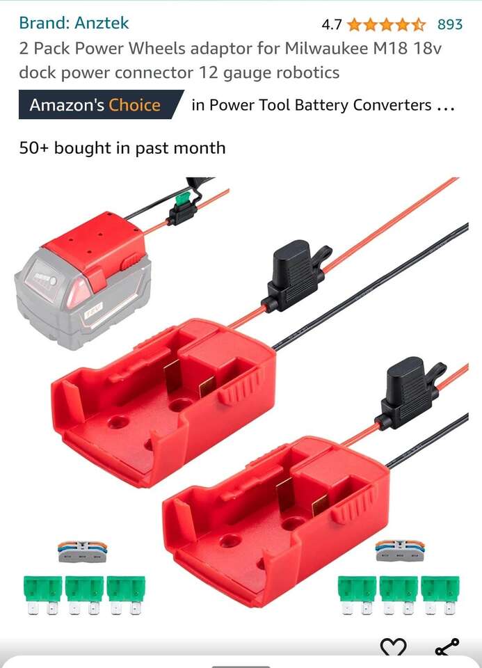 Milwaukee battery adapter for Power Wheels or ???