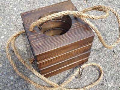 Rope Plant Hanger with Solid Wood