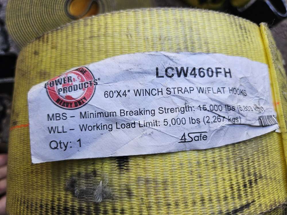 Load strap 60'x4", brand new. $40