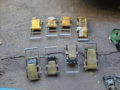 4" strap ratchet. $30/$20