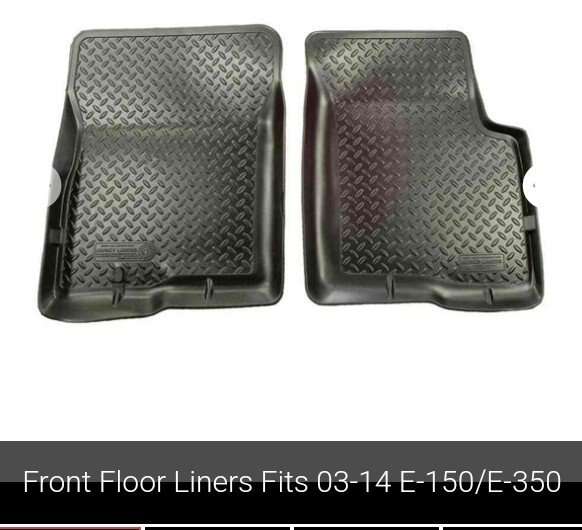 Front Floor Liners Fits 03-14 E-150/E-350 (NEW)
