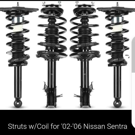 Struts w/Coil Springs for 02-06 Nissan Sentra (NEW