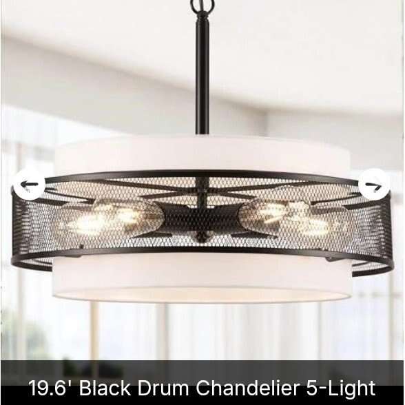 19.6" Drum Chandelier 5 light(NEW)