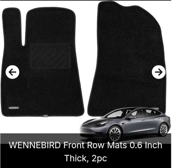 Front Floor Mats for Tesla 3 2017-2023  (NEW)