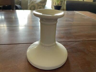 White Ceramic Tag Japan Candlestick Holder