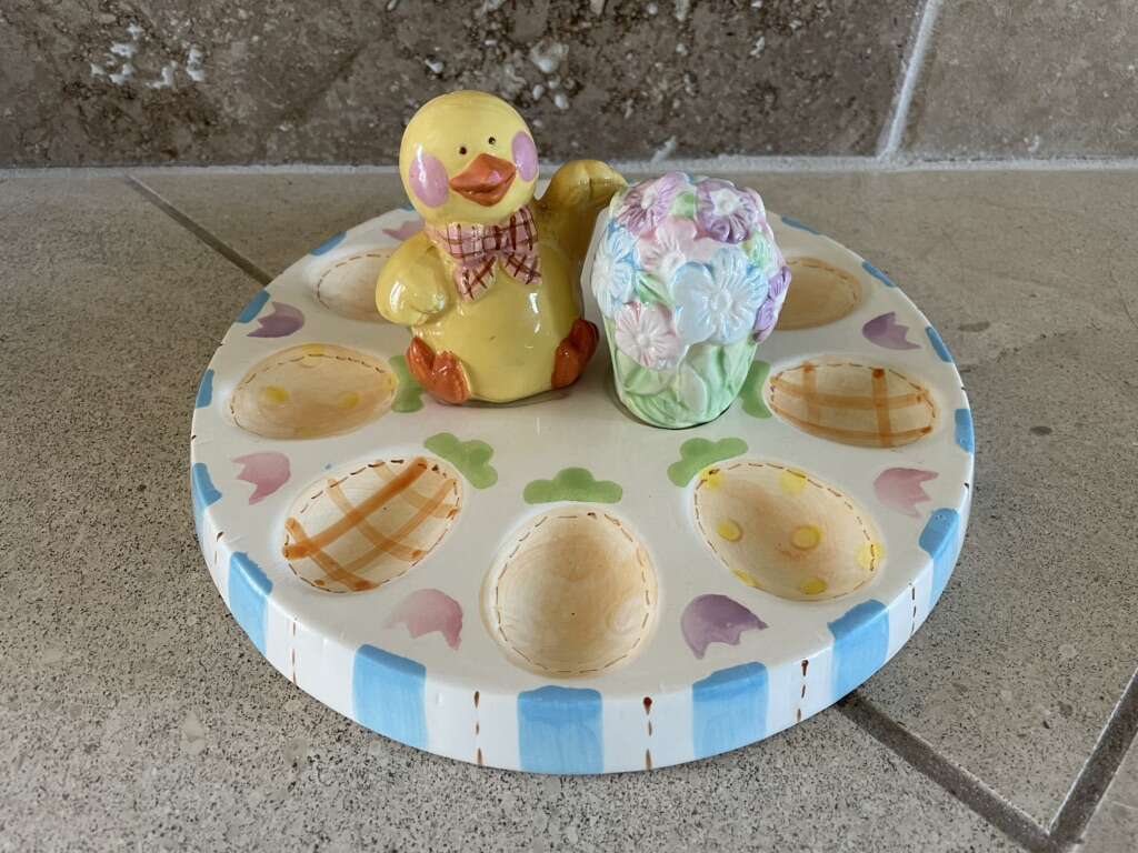 Ceramic Easter Egg Display Tray Plate