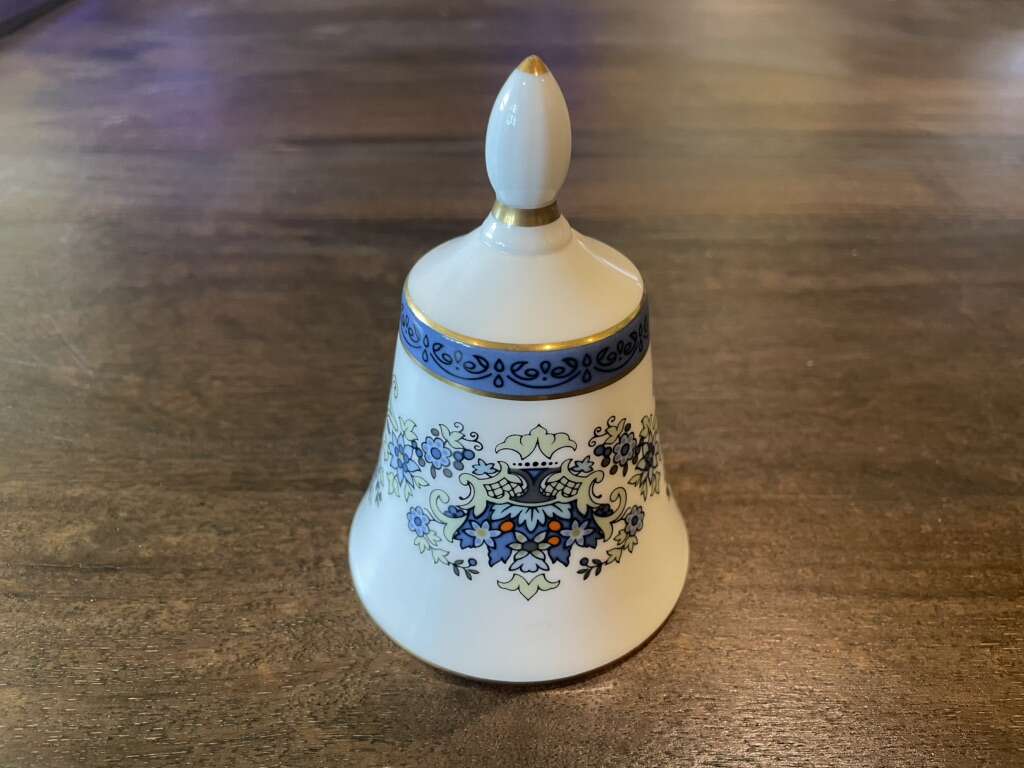 Royal Doulton Danbury Mint Bell W/ Blue Flowers