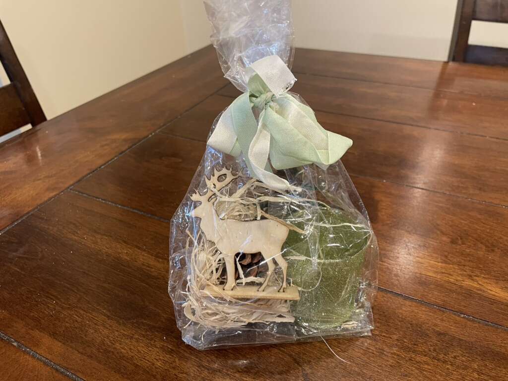 New Christmas Votive Holder, Tree, Deer, Pinecone