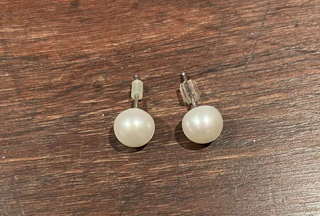 Vintage JCM Pearl Earrings W/ Sterling Silver Post