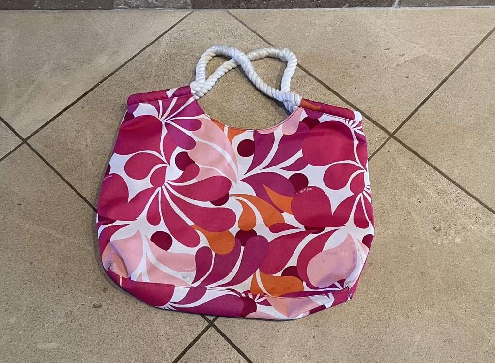Pink Floral Clinique Tote Bag