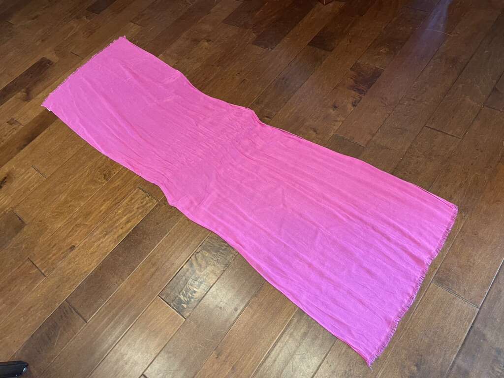 Long Hot Pink Linen Scarf Or Throw