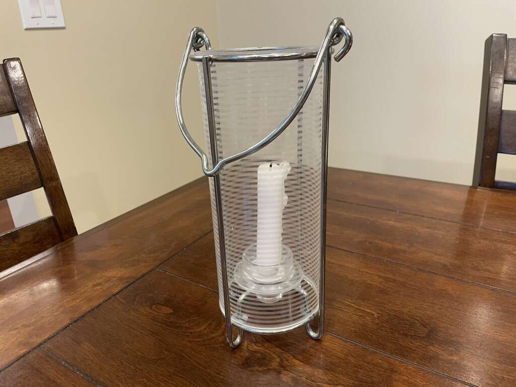 Glass Hurricane Candle Holder For Taper Candle