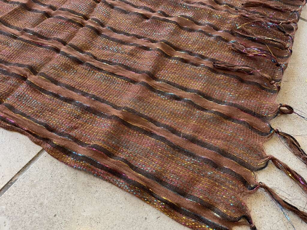 Coppery Brown Scarf W/ Iridescent Shimmers