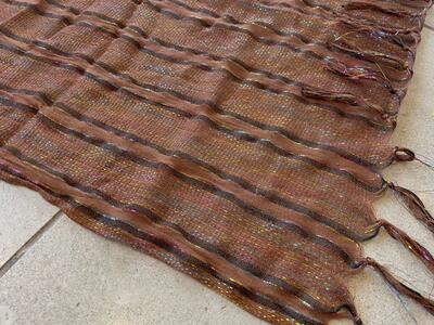 Coppery Brown Scarf W/ Iridescent Shimmers