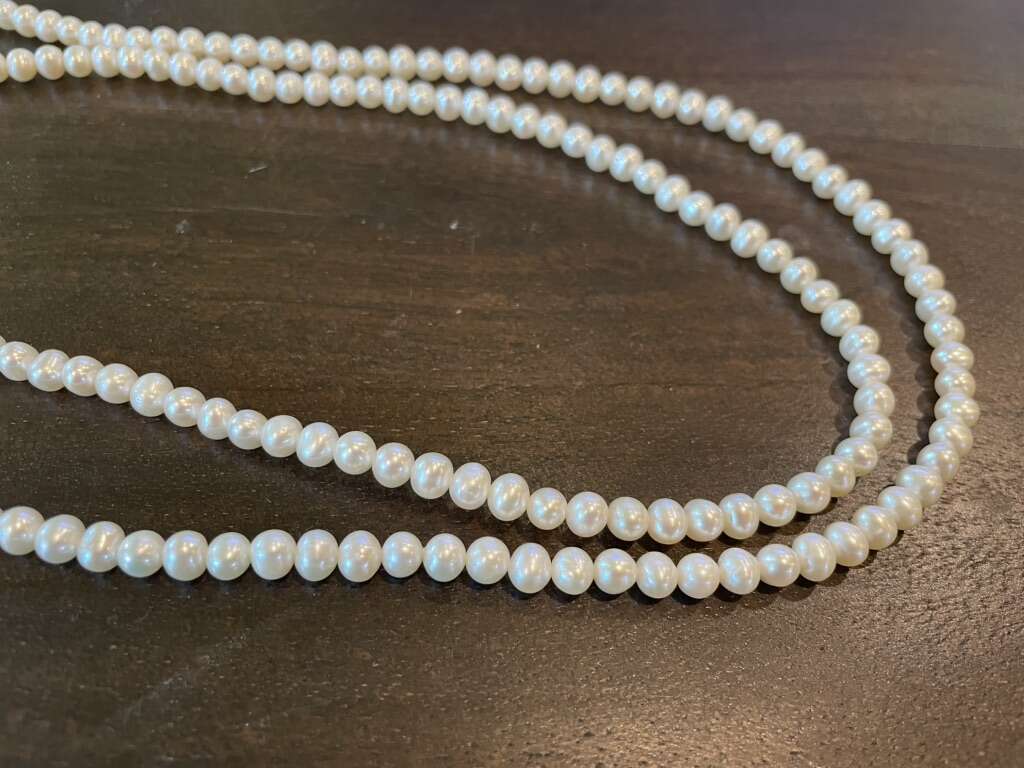 Long 50 Inch Strand Of 6-7mm Pearls