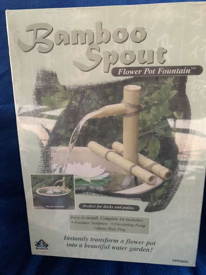 Bamboo Spout Flower Pot Fountain