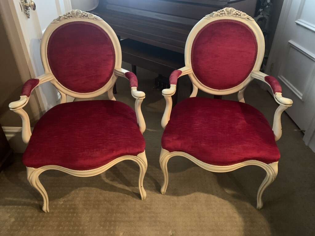 Two French Provincial Arm Chairs