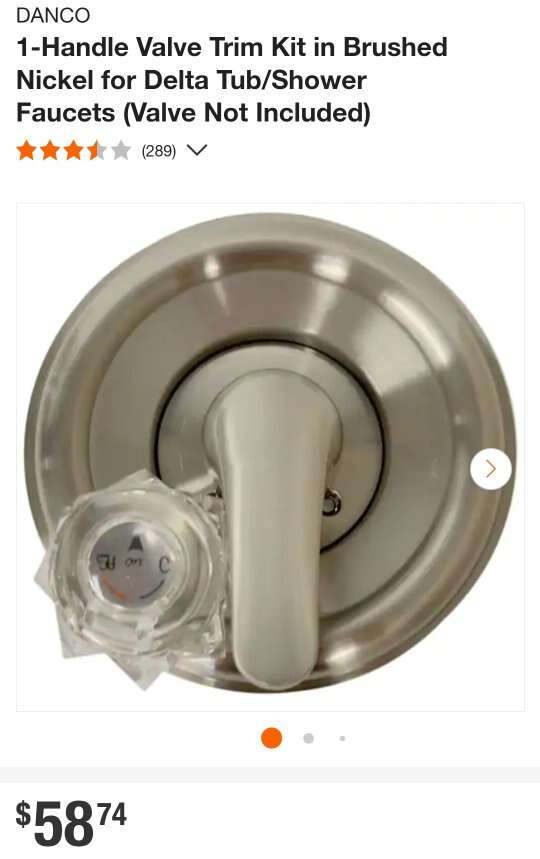 Danco Shower Trim Kit Brushed Nickel 10004 delta