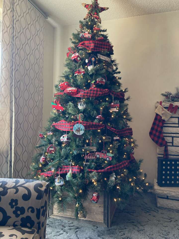 7.5 foot Christmas Tree. Furniture