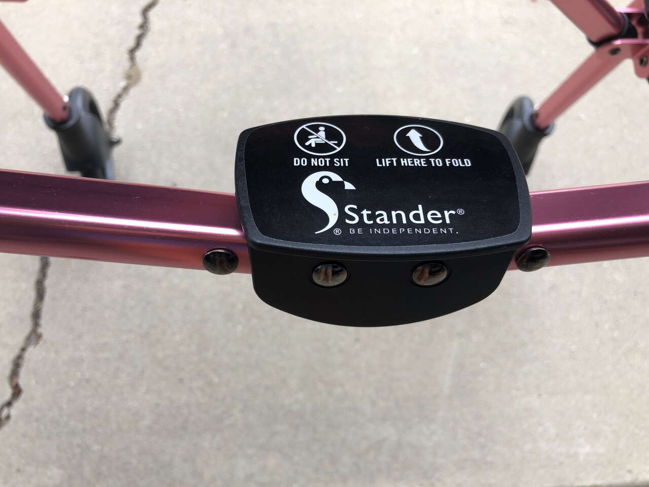 Standard EZ Fold-N-Go Adult Walker, Rose Pink