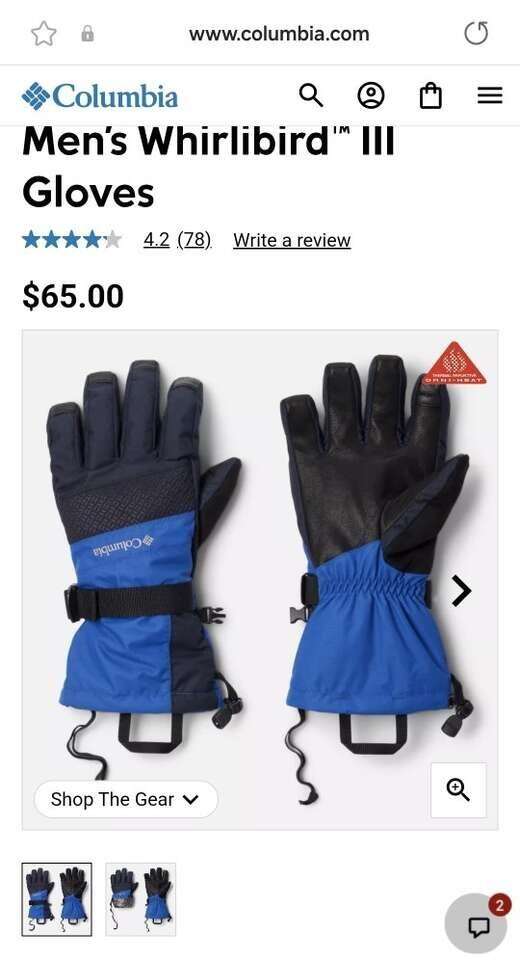 Columbia Gloves Ski Snowboard Whirlibird Model
Me