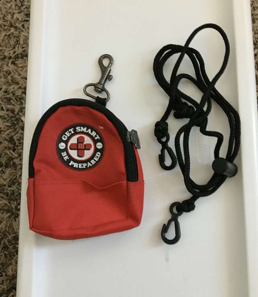 Get Smart Be Prepared Small First Aid Bag for Backpacking with Clip or Strap (4 inch H x 3 inch W X 2 Inch D)