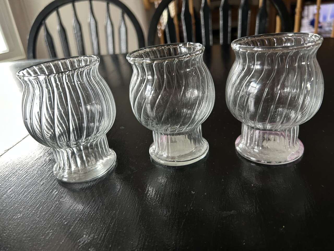 3 - Glass Cape Code Votive Candle Holders - 4 Inch