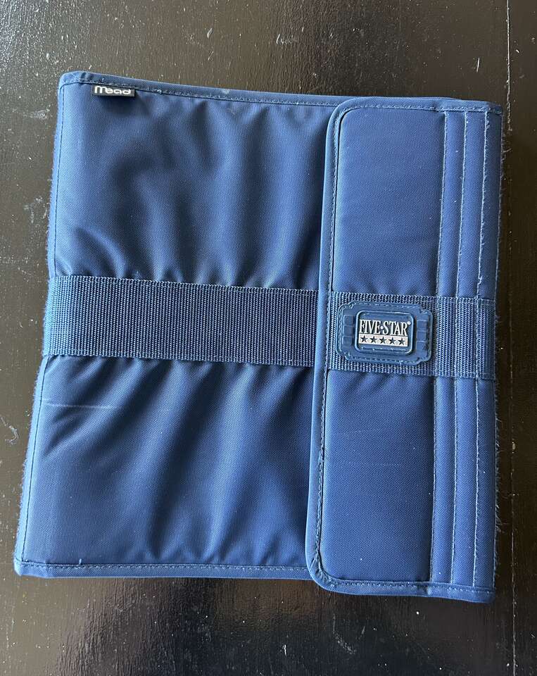 Mead Five Star First Gear Vintage Padded 3 Ring Binder - Blue Trapper - 1.5 Inch