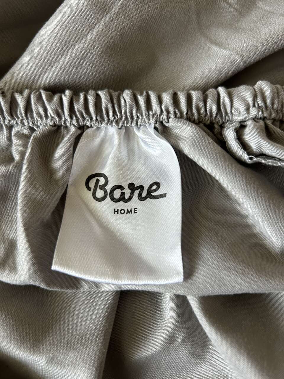 Bare Home Queen Size Fitted Sheet - Light Grey Color - Deep Pockets