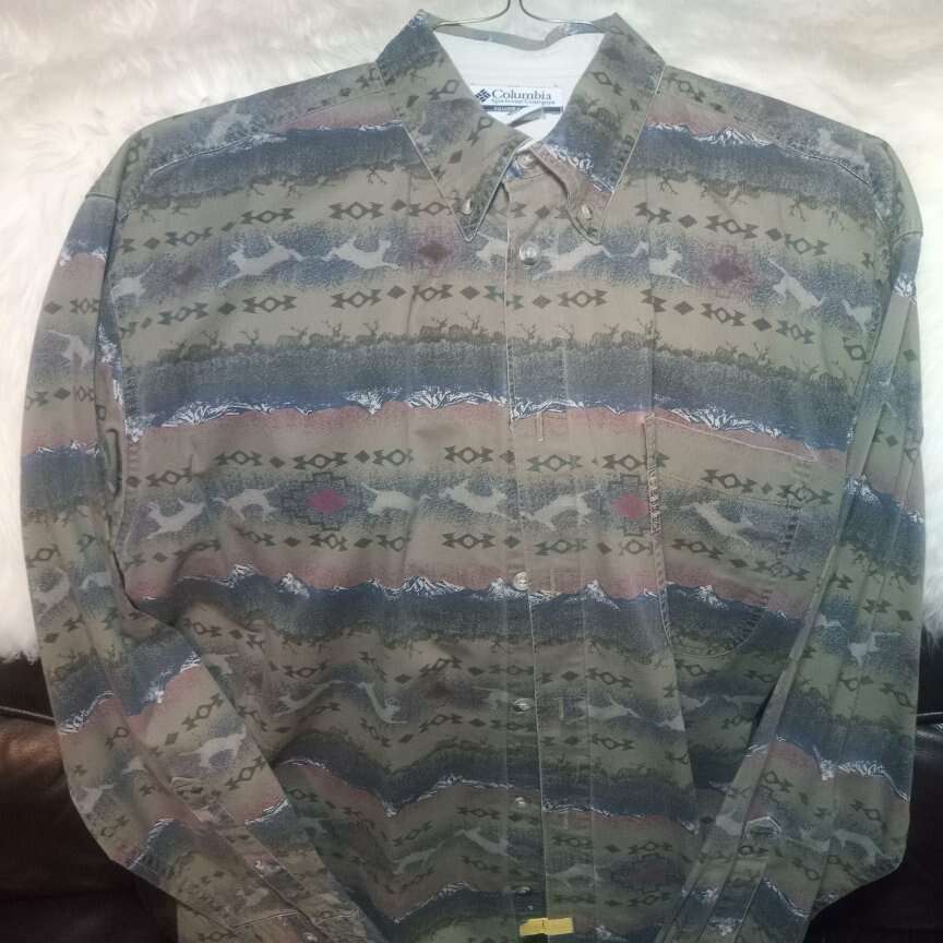 Men's XL Columbia long sleeve cotton shirt