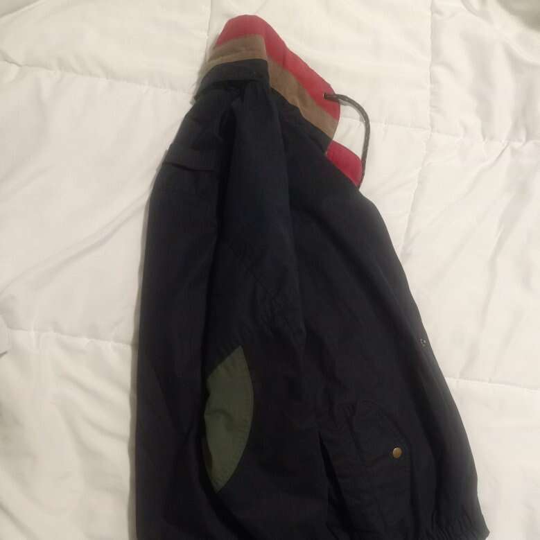 Men's Large cotton/poly jacket with hood