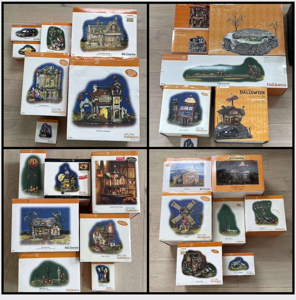 Huge Ret’d Dept 56 Halloween Village Collection