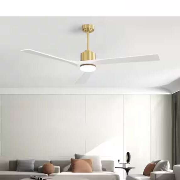 52” Ceiling Fan Gold/White Blades