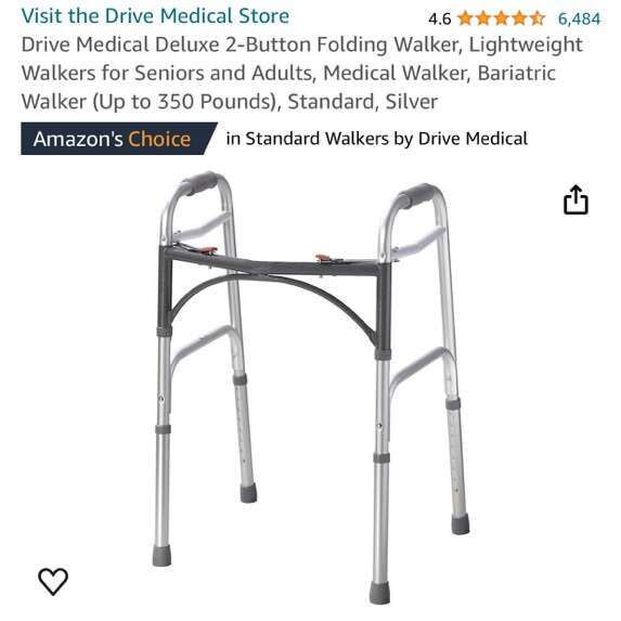 Drive Deluxe Folding Walker