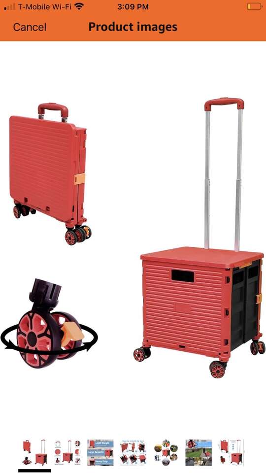 Heavy Duty Foldable Utility Crate Double Wheels
