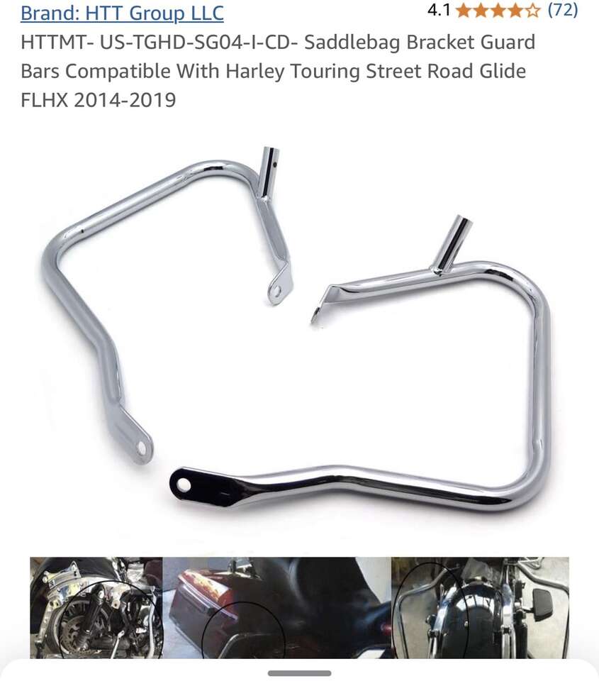 Brand new Chrome SaddleBag Bracket Guard Bars