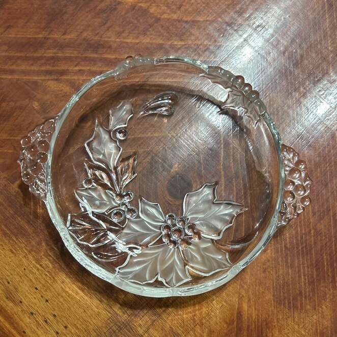 Mikasa Crystal Candy Dish Or Serving Platter.