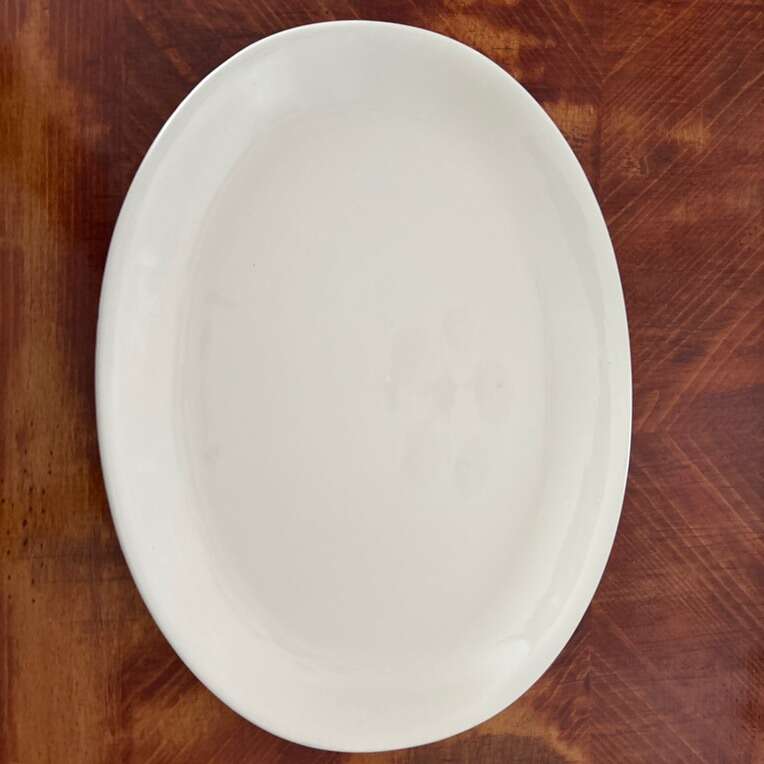 Large Ceramic White Serving Platter