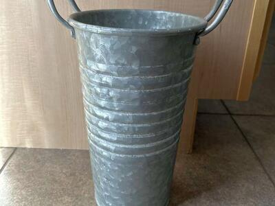 Ashland Whitewashed Galvanized French Bucket Decor