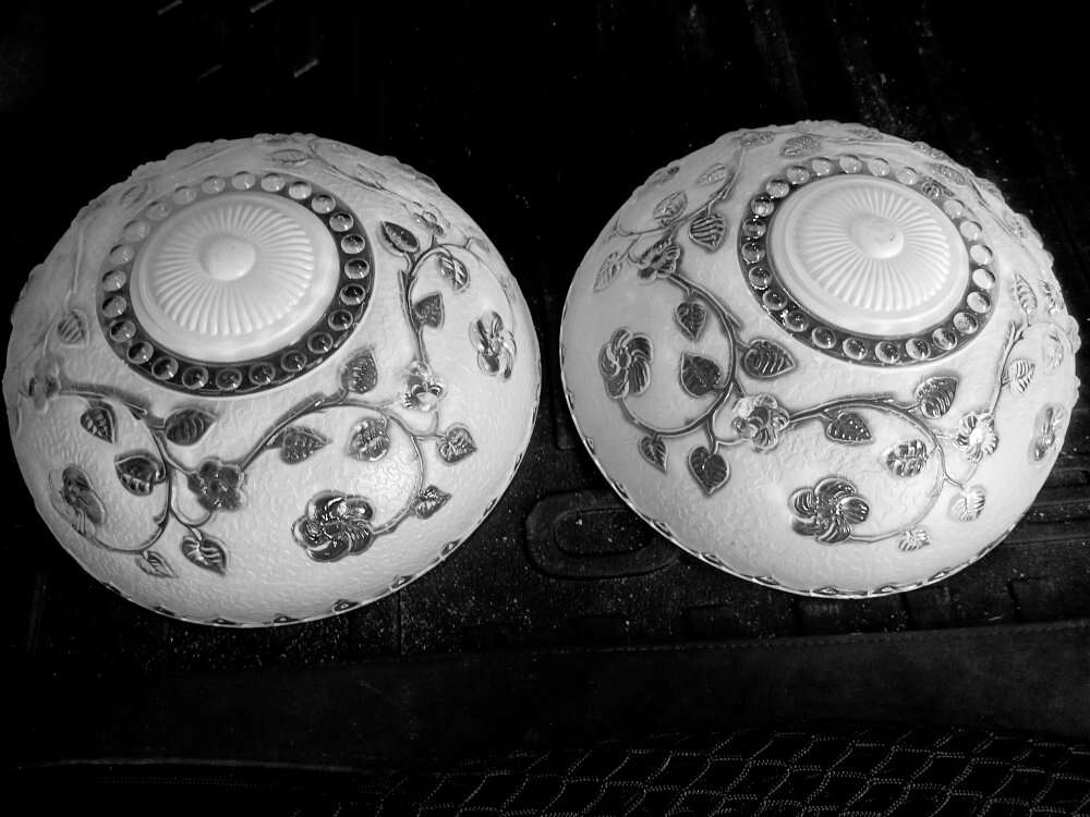 Glass Flower Vintage Hanging lamp Shade Globe.