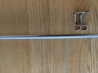 Curtain rod 5/8 in; 28-48 in; nickel, also ring clips available