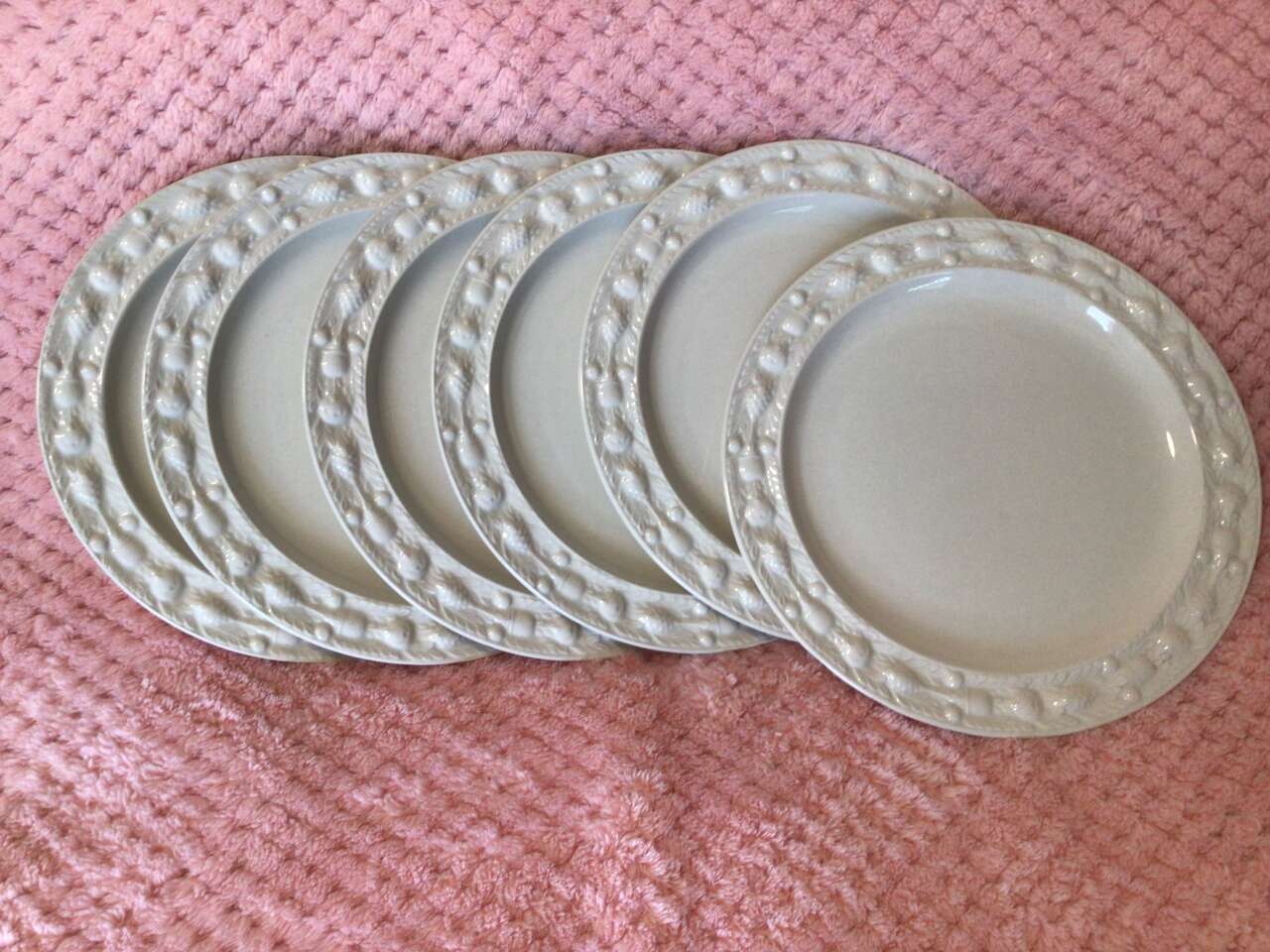 ADAMS ROBIA Cream ironstone dishes many pieces NICE!