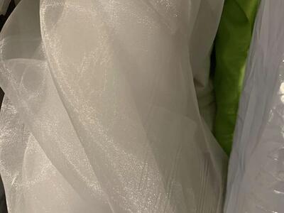 Organza fabric white by the yard 61 inches widea
