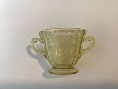 Depression Glass open sugar bowl