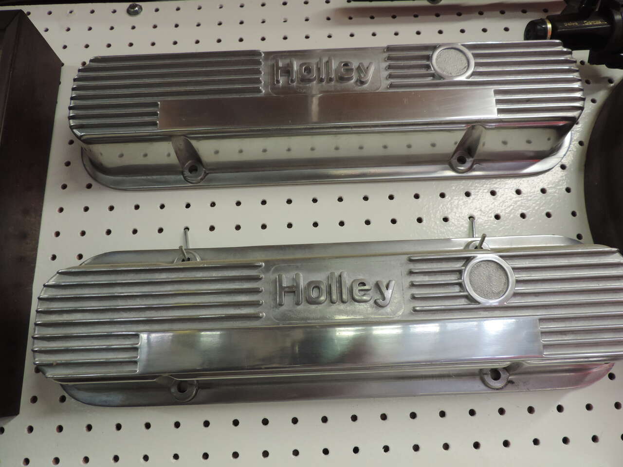 Vintage Holley Aluminum Valve Covers for Pontiac Engines (NOS)