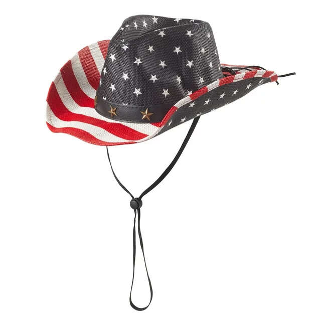 NEW Green Sky Sturdy Patriotic Cowboy Hat