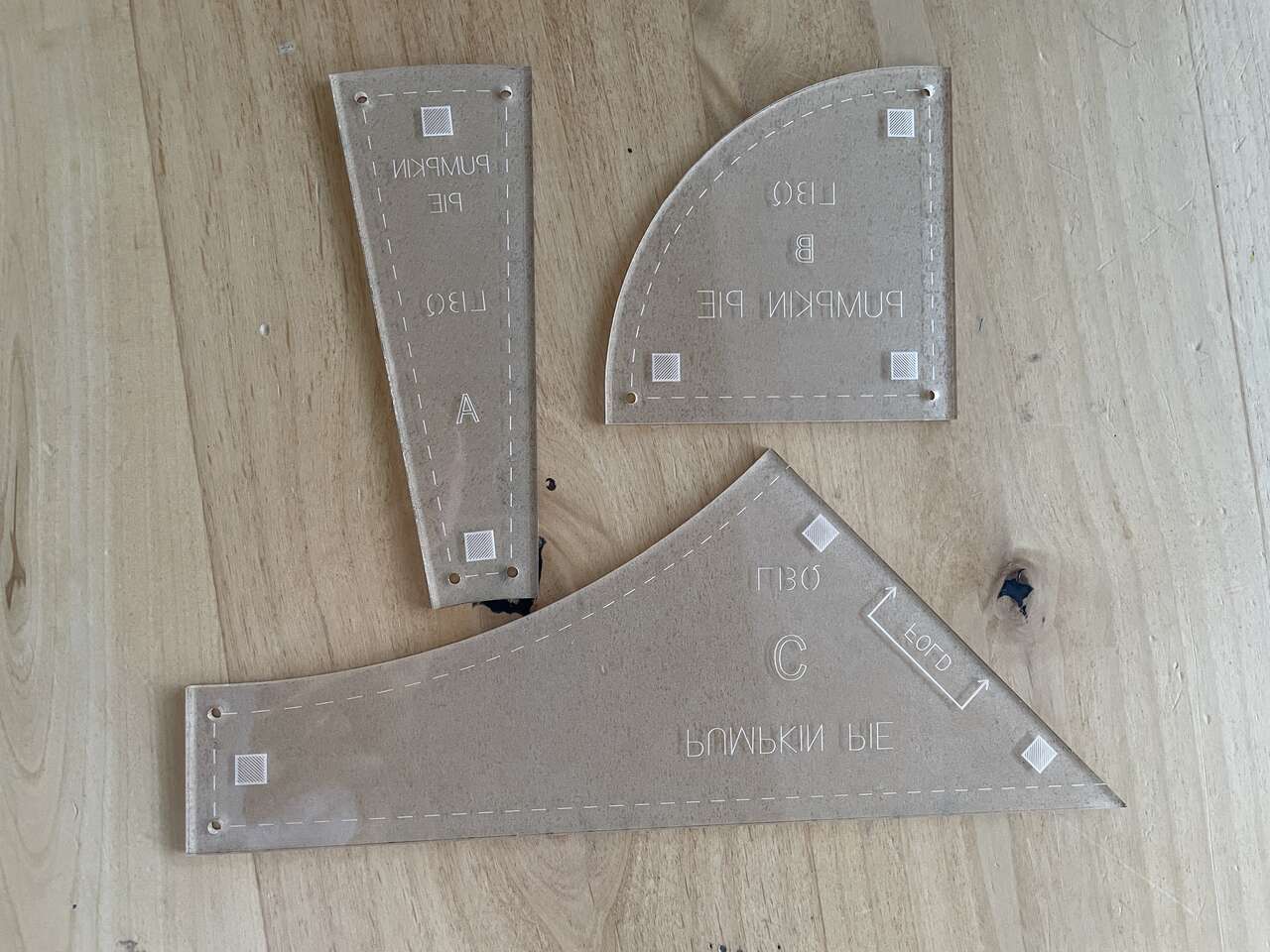 Pumpkin Pie Acrylic Template