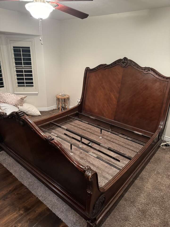 Solid Cherry Wood 3 Piece Bedroom Set Furniture