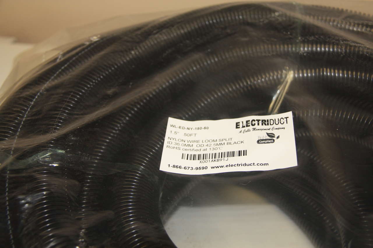 Nylon Split Wire Loom 1.5" length 50 ft