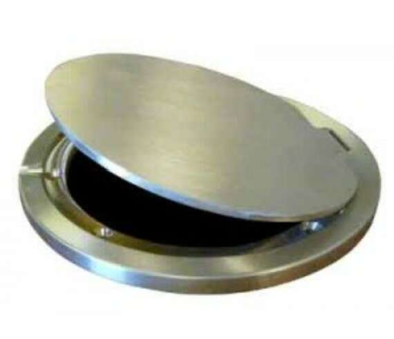 8" Bison Hinged Brass Volleyball Floor Plate